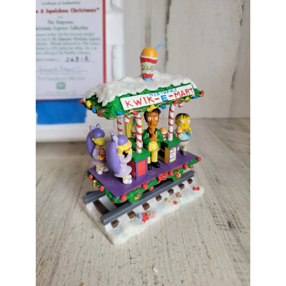 Hamilton Simpsons have a squishee Christmas kwik‎ e mart train apu Xmas vintage